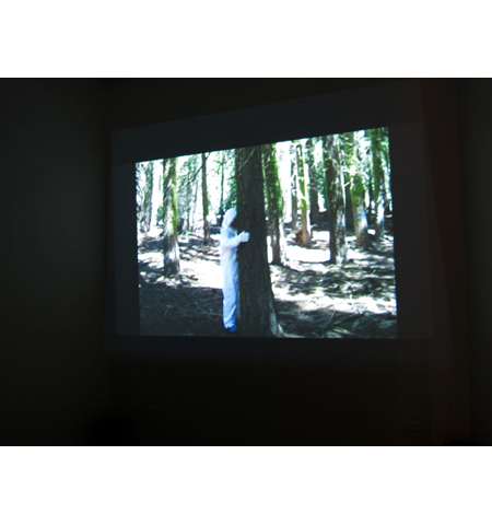 Traumanaut Tree Hugger video still by artist David Huffman