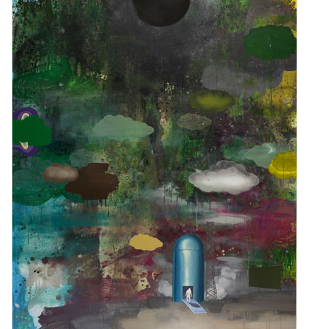 Painting by artist David Huffman titled Black Hole