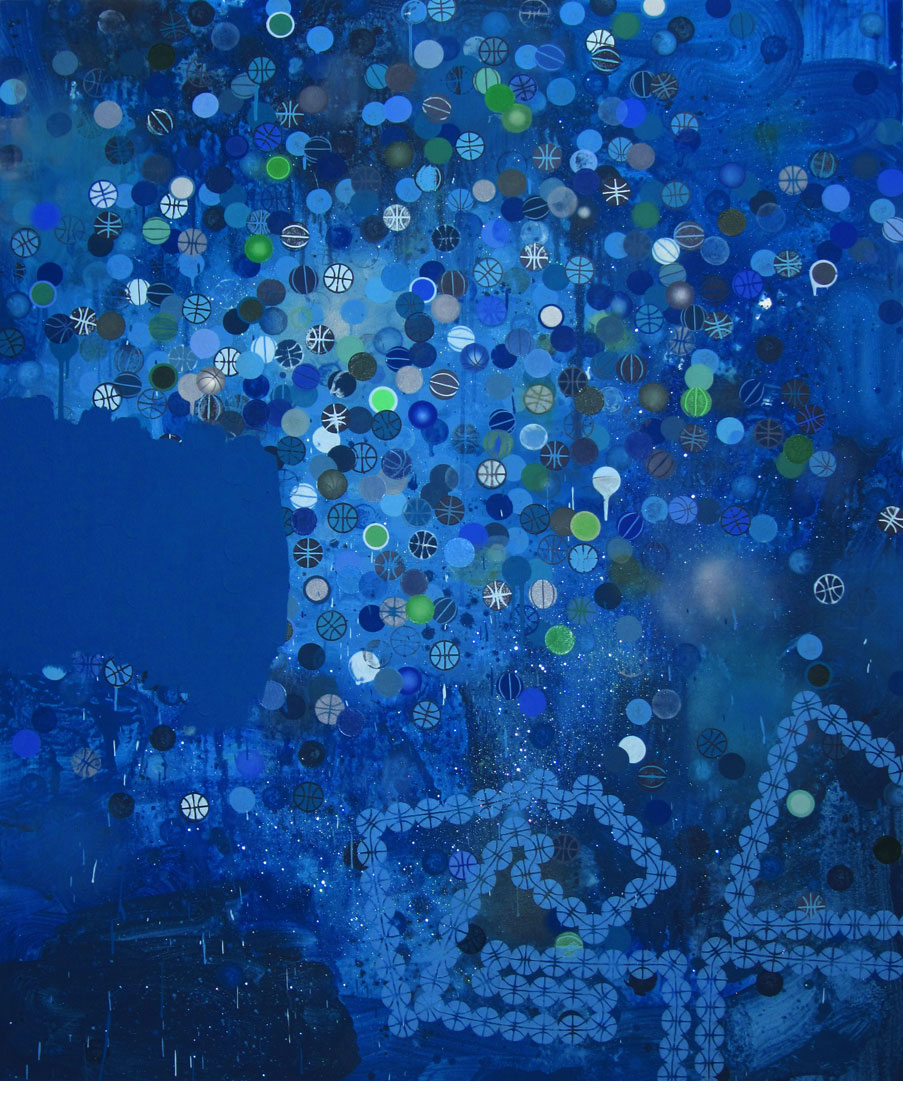 Large image of artist David Huffman's painting Blue Ice