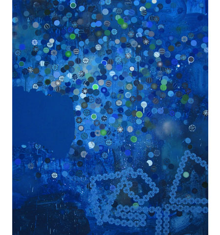 Painting by artist David Huffman titled Blue Ice