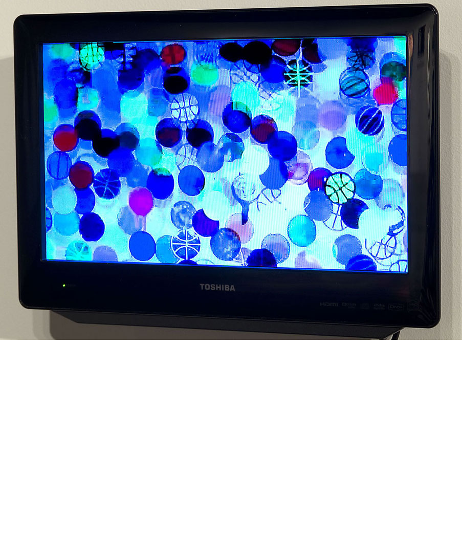 David Huffman's video installation, titled Hot Particles