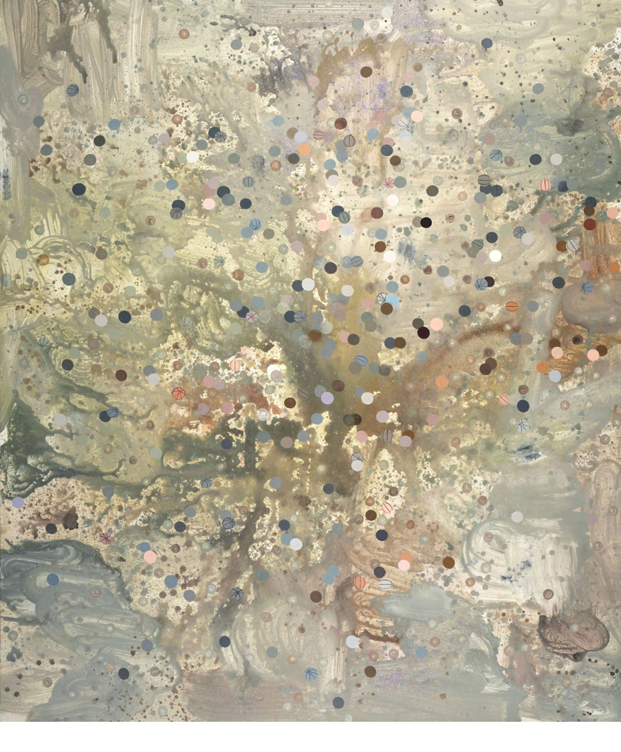 Large image of David Huffman's painting I'm Never Coming Down