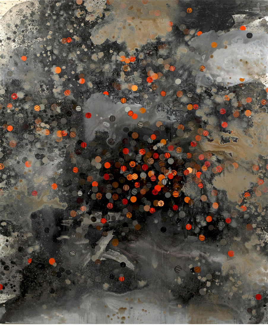 Large image af artist David Huffman's painting Migration